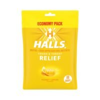 HALLS Relief Honey Lemon Cough Drops, Economy Pack, 80 Drops