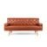 Noble House Marcel Faux Leather Tufted Sofa, Cognac Brown