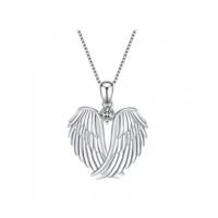 Clearance! SDJMa Angel Wings Necklace 925 Sterling Silver Guardian Angel Wings Pendant Birthstone Necklace for Women Jewelry Gifts