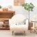 XINMICS White Accent Chair Reading Sofa for Living Room Bedroom - Image 2