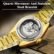 EEEkit Classic Diamond Gold Watches for Men, Stainless Steel Waterproof Dress Watch, Men's Quartz Analog Wristwatch - Image 3