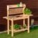 Costway Garden Potting Bench Workstation Table w_Sliding Tabletop Sink Shelves - Image 3